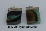 NGP8682 26*36mm rectangle druzy agate pendants wholesale