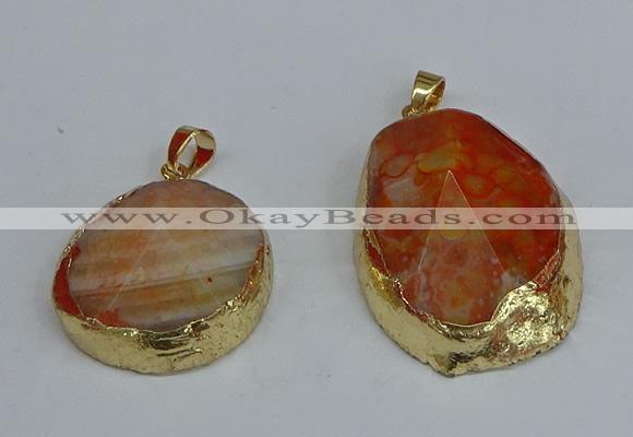 NGP8688 28*35mm - 30*40mm freeform agate pendants wholesale