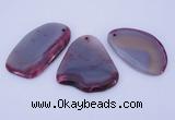 NGP869 5PCS 35-40mm*55-65mm freeform agate gemstone pendants