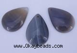 NGP875 5PCS 28*38mm flat teardrop agate gemstone pendants wholesale