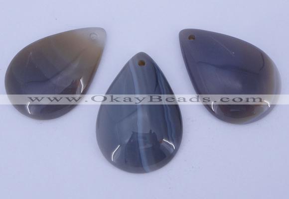 NGP875 5PCS 28*38mm flat teardrop agate gemstone pendants wholesale