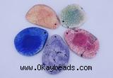 NGP877 5PCS 40-50mm*50-70mm freeform agate gemstone pendants