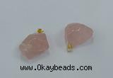 NGP8856 20*25mm - 30*40mm nuggets rose quartz pendants wholesale