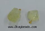 NGP8857 20*25mm - 30*40mm nuggets lemon quartz pendants wholesale