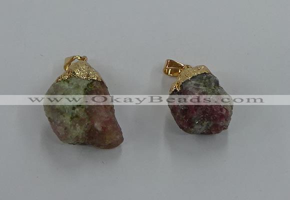 NGP8866 20*25mm - 30*40mm nuggets tourmaline gemstone pendants