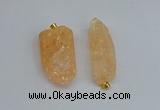 NGP8879 16*38mm - 25*60mm sticks crackle quartz pendants wholesale