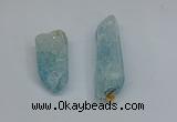 NGP8883 16*38mm - 25*60mm sticks crackle quartz pendants wholesale