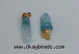 NGP8892 10*35mm - 20*45mm sticks crackle quartz pendants