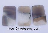 NGP911 5PCS 34*54mm rectangle agate druzy geode gemstone pendants