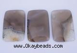 NGP913 5PCS 35*59mm rectangle agate druzy geode gemstone pendants