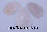 NGP959 5PCS 35-45mm*50-65mm freeform rose quartz gemstone pendants