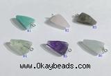 NGP9705 11*16mm arrowhead  mixed gemstone pendants wholesale