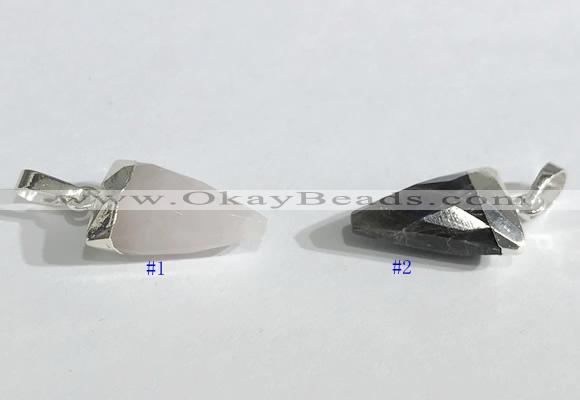 NGP9720 11*16mm arrowhead-shaped  mixed gemstone pendants wholesale