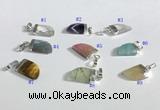 NGP9722 11*16mm horn-shaped  mixed gemstone pendants wholesale