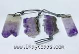 NGP9754 20*40mm-25*45mm freeform amethyst pendants wholesale