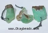 NGP9758 20*40mm-30*55mm freeform Australia chrysoprase pendants