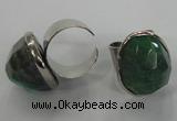 NGR02 18*25mm - 22*28mm faceted nuggets agate gemstone rings