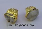 NGR1022 20*25mm - 25*35mm freeform druzy agate gemstone rings