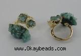 NGR153 8*10mm - 15*20mm nuggets druzy quartz rings wholesale