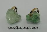 NGR20 18*25mm - 25*30mm nuggets plated druzy quartz rings