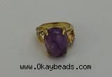 NGR2002 10*15mm faceted oval amethyst gemstone rings wholesale