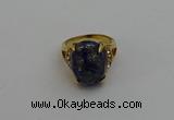 NGR2032 10*15mm faceted oval lapis lazuli gemstone rings