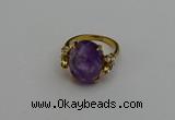 NGR2062 10*15mm faceted oval amethyst gemstone rings wholesale