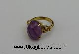 NGR2082 10*15mm faceted oval amethyst gemstone rings wholesale