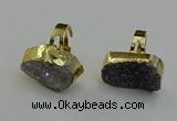 NGR2125 20*25mm - 25*30mm freeform plated druzy agate rings