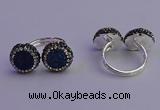 NGR2178 12mm - 14mm coin plated druzy agate rings wholesale