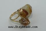 NGR25 13*18mm - 20*25mm faceted nuggets citrine gemstone rings