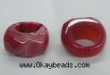 NGR30 16*30*32mm faceted freeform agate gemstone rings