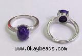 NGR3017 925 sterling silver with 8*10mm oval charoite rings