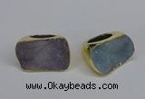 NGR302 25*40mm - 30*35mm freeform druzy agate gemstone rings