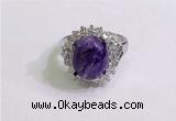 NGR3024 925 sterling silver with 10*12mm oval charoite rings