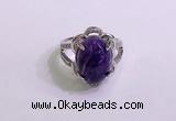 NGR3034 925 sterling silver with 10*14mm oval charoite rings