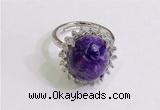 NGR3036 925 sterling silver with 12*14mm oval charoite rings