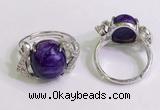 NGR3039 925 sterling silver with 12*14mm oval charoite rings