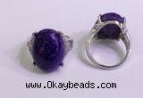 NGR3048 925 sterling silver with 15*20mm oval charoite rings