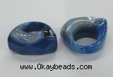 NGR35 16*35*40mm faceted freeform agate gemstone rings