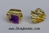 NGR374 15*20mm - 20*25mm freeform druzy agate rings wholesale