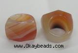 NGR38 20*30*35mm faceted freeform agate gemstone rings