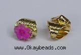 NGR385 18*25mm - 22*28mm freeform druzy agate gemstone rings