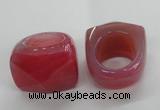 NGR40 20*30*35mm faceted freeform agate gemstone rings