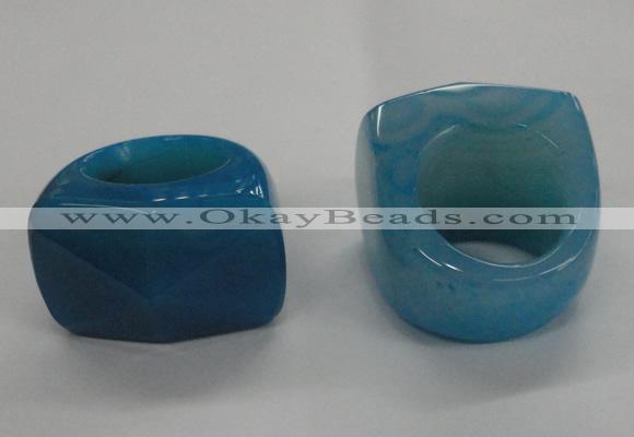 NGR43 20*30*35mm faceted freeform agate gemstone rings