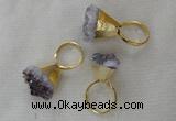 NGR83 20*22mm - 25*25mm nuggets amethyst gemstone rings