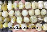 OPBS21 15 inches 12*16mm - 13*18mm faceted nuggets yellow opal beads  OPBS21 15 inches 12*16mm - 13*18mm faceted nuggets yellow opal beads