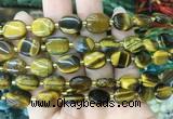 OVBS12 15 inches 8*12mm oval yellow tiger eye gemstone beads wholesale