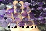 OVBS25 15 inches 13*18mm oval amethyst gemstone beads wholesale