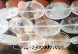 OVBS30 15 inches 30*45mm oval white crystal gemstone beads wholesale OVBS30 15 inches 30*45mm oval white crystal gemstone beads wholesale